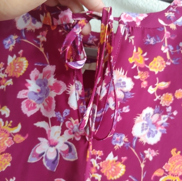 Cooper and Ella Floral Boho Peasant Blouse Size Medium - Picture 4 of 15